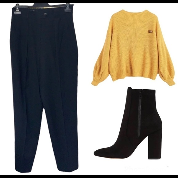 Vintage🧚♀️Escada By Margaretha Ley Navy Blue 100% Pure Wool Pants Size 38 - Picture 13 of 15